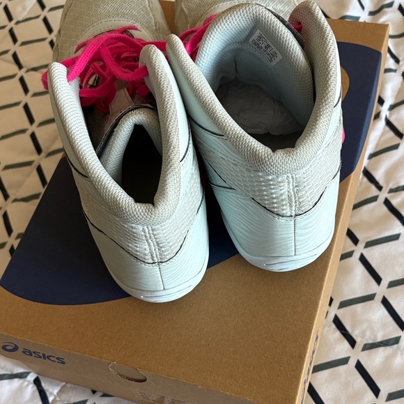 ASICS matflex 7 wrestling shoes cool grey/silver/pink - Picture 6 of 7